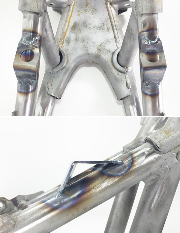 HONDA TRX450R FRAME Lowering kit (installed) (2) WALSH Race Craft